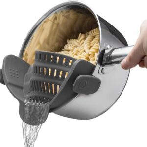 Silicone Pasta Strainer Clip-On for Pots and Pans